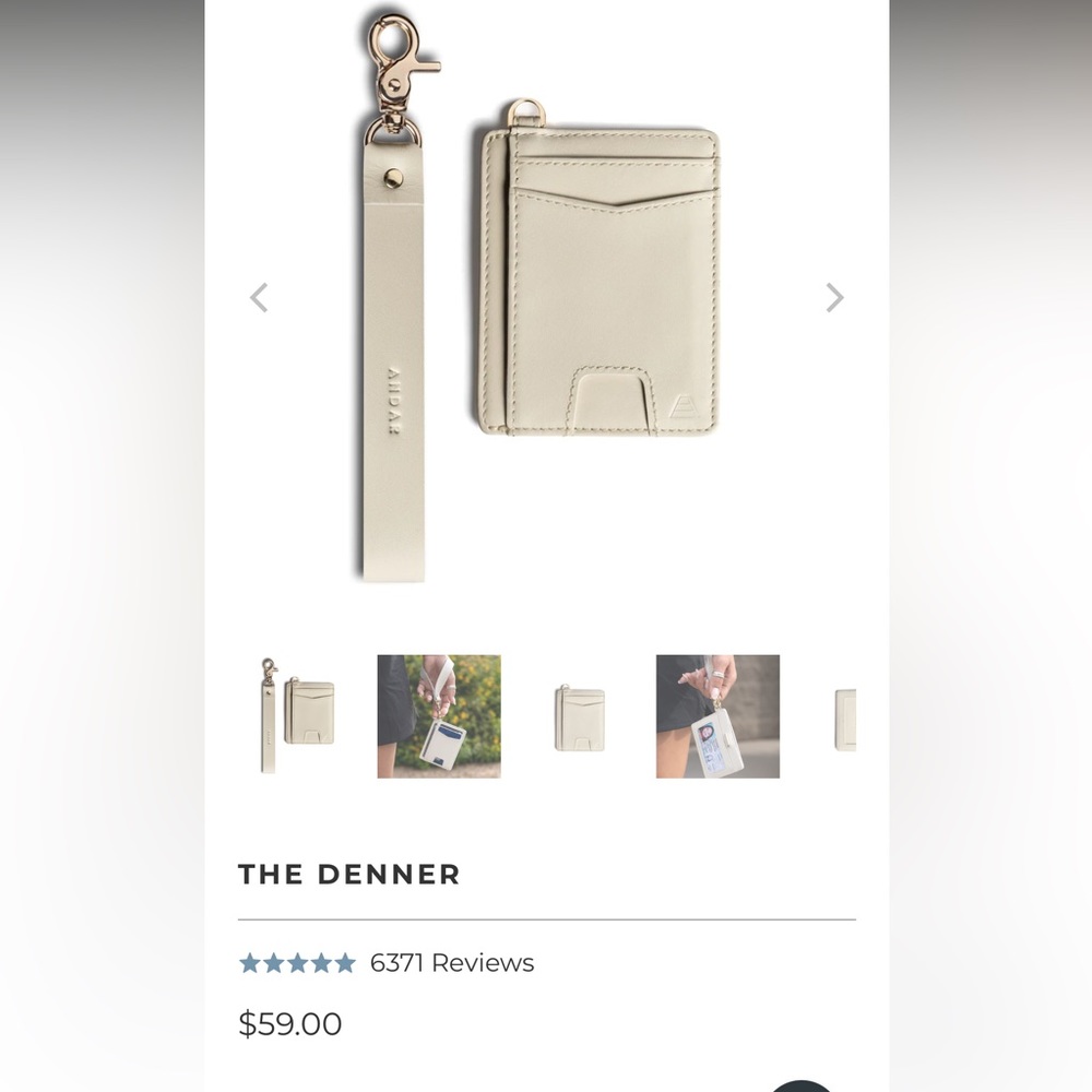 Brand New Denner IVORY wallet by Andar